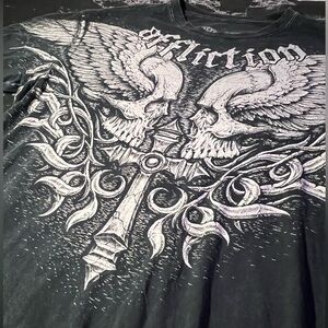 Affliction Men’s T-Shirt Authentic Classic Affliction Shirt Skulls and C…